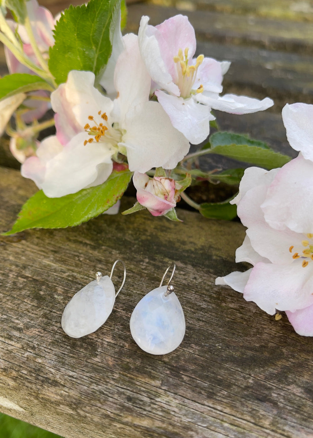 Boucles d'oreilles "Tear drop" en Pierre de lune