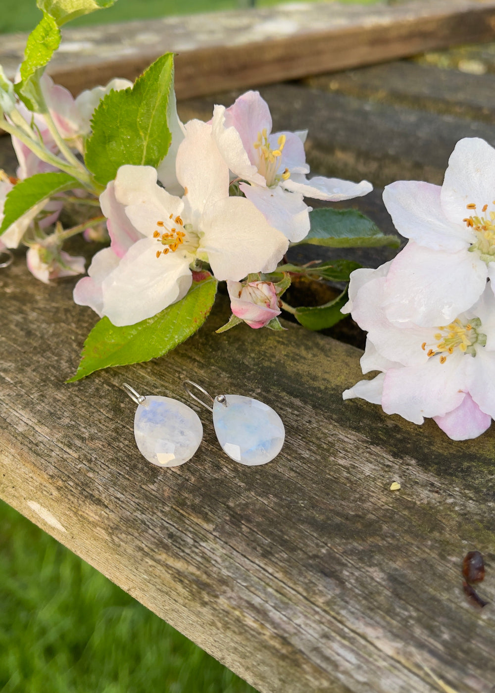 Boucles d'oreilles "Tear drop" en Pierre de lune