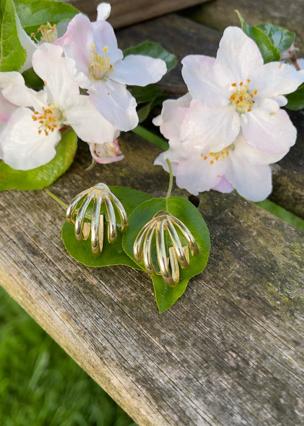 Boucles d'oreilles "Coquille d'Argent" doré