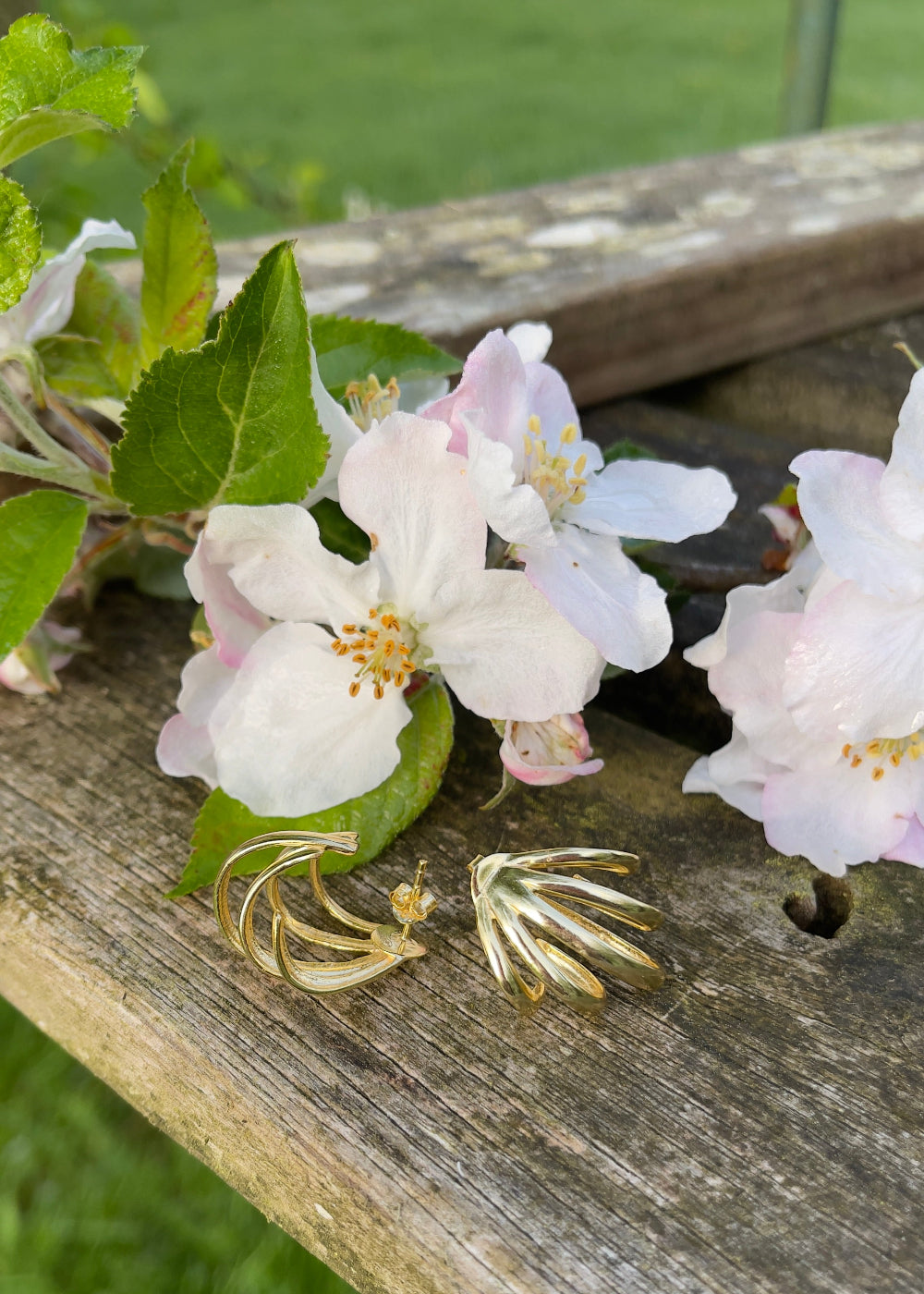 Boucles d'oreilles "Coquille d'Argent" doré
