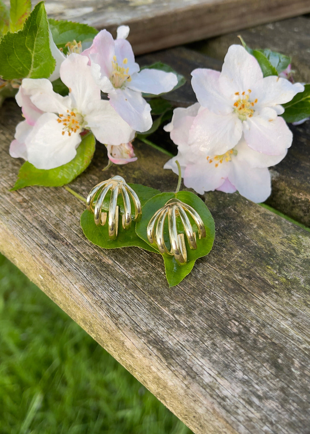 Boucles d'oreilles "Coquille d'Argent" doré