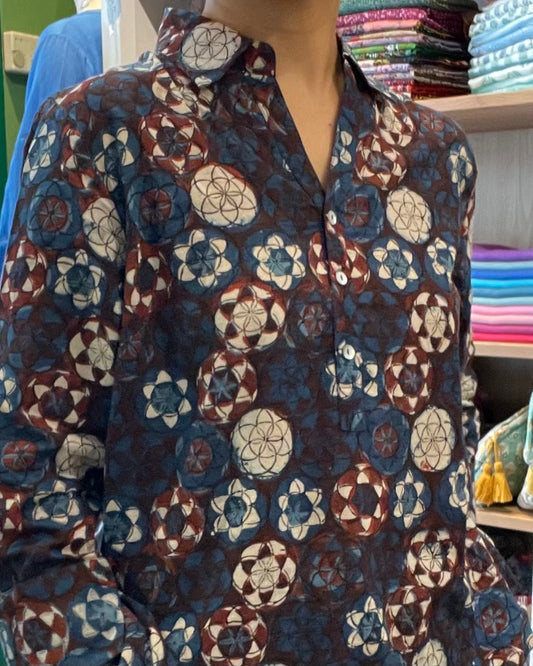Tunique Mandala Indigo – Taille Unique