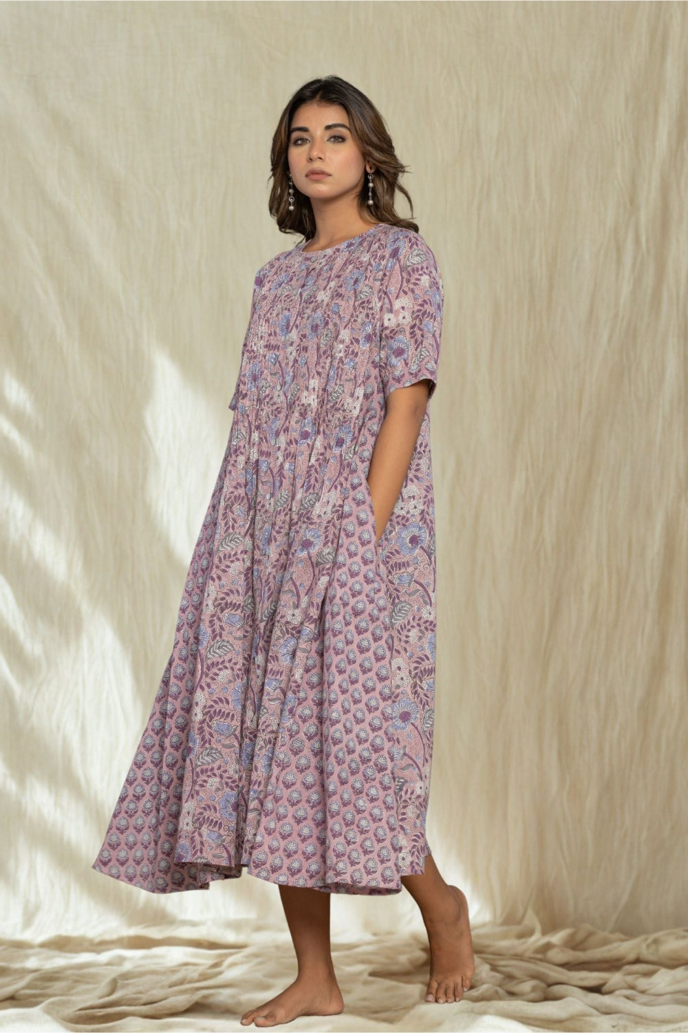 Robe longue "Meera" - manches courtes