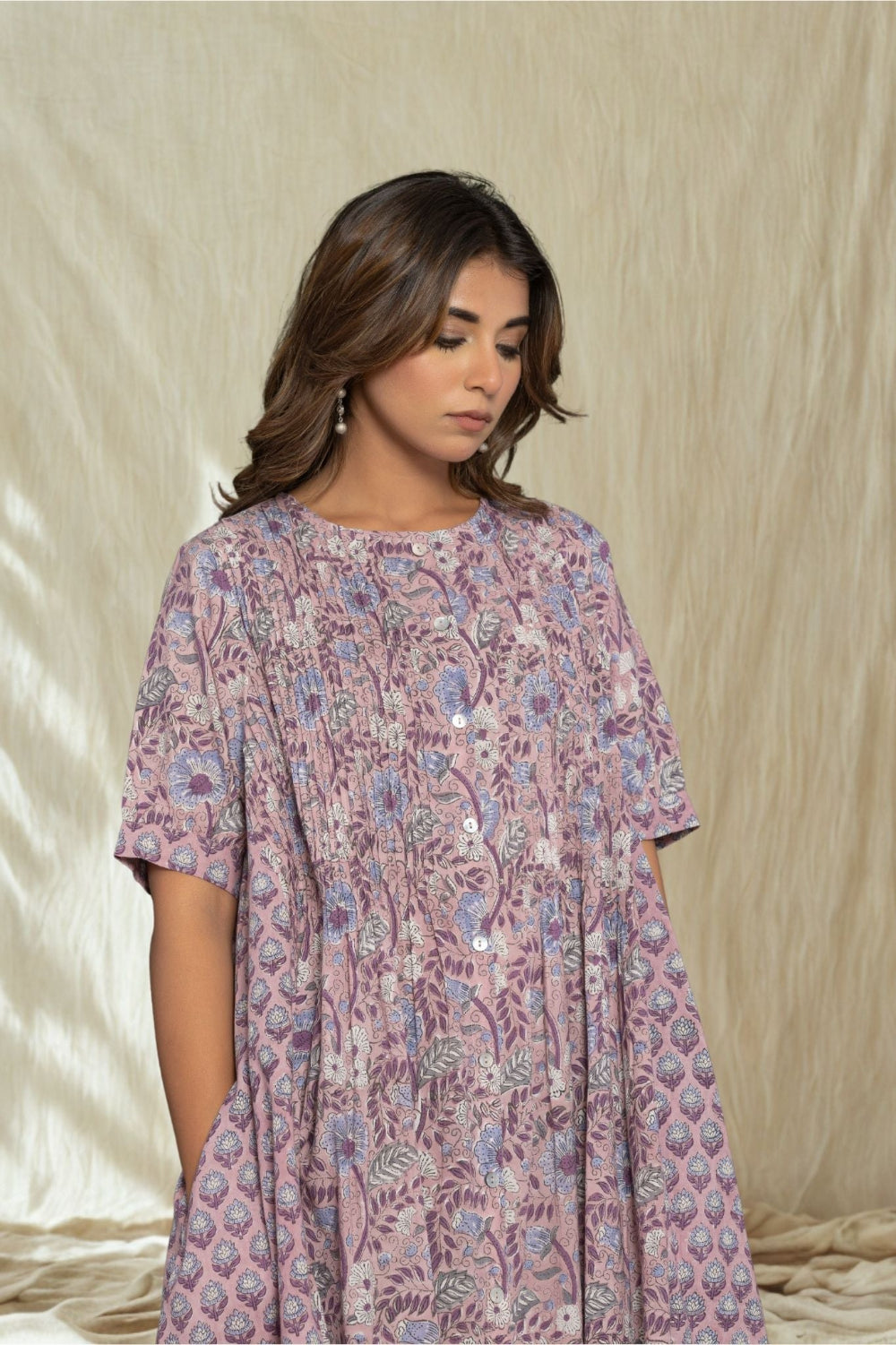 Robe longue "Meera" - manches courtes