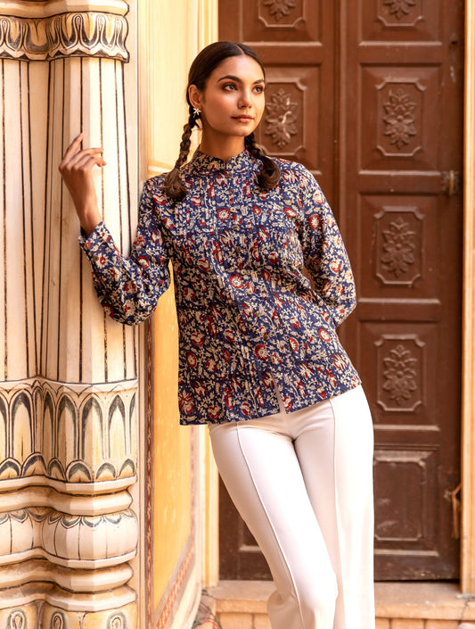 BLOUSE KAMAL BLEU