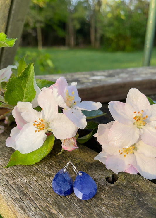 Boucles d'oreilles "Tear drop" en Lapis lazuli