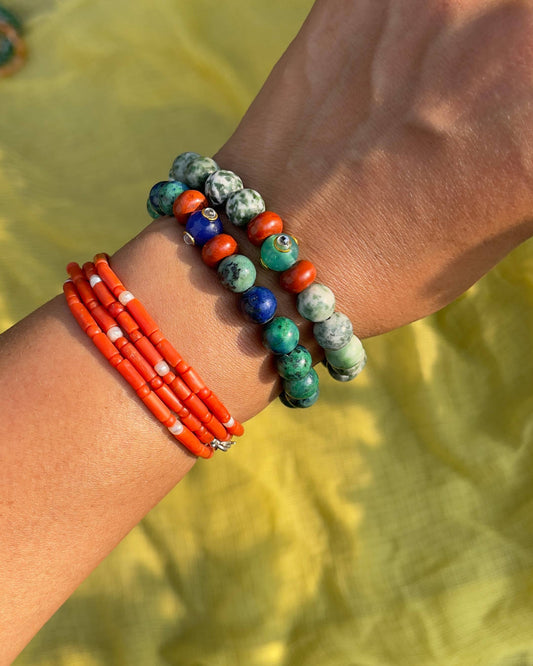 Bracelet Jaspe Vert Tacheté – Harmonie Naturelle 8mm