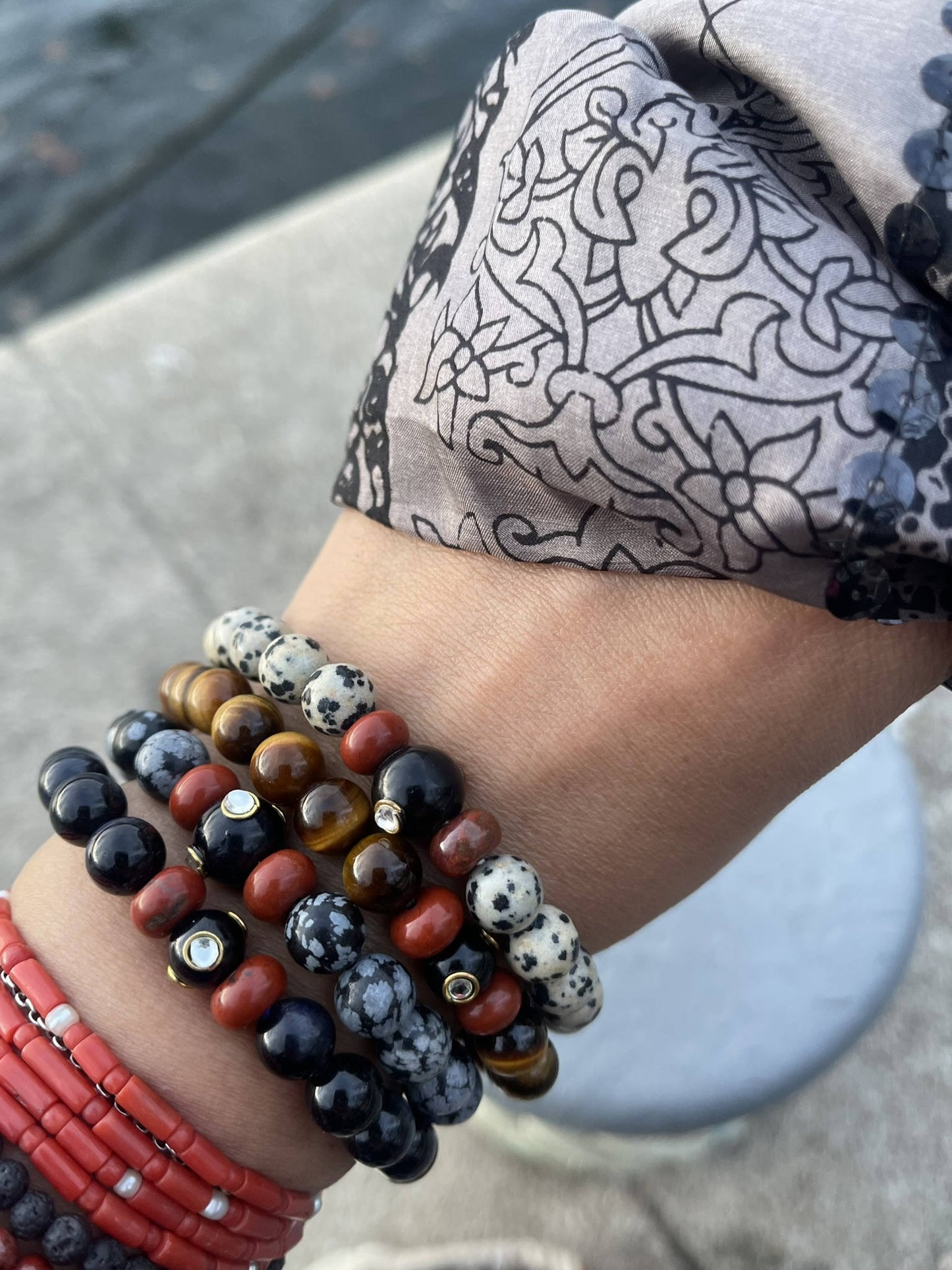 Bracelet en Jaspe Dalmatien – Équilibre, Protection et Vitalité – 8 mm