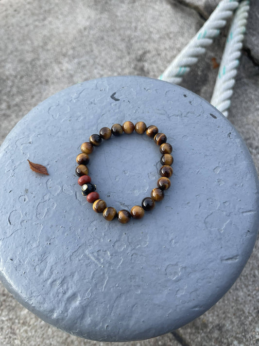 Bracelet en Œil de Tigre Bleu – Protection, Intuition et Sérénité – 8 mm