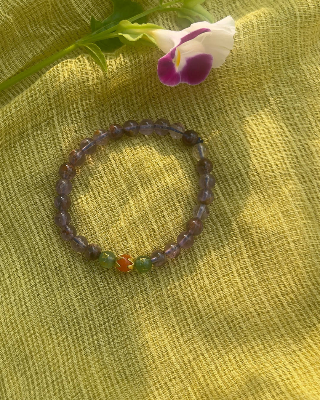 Bracelet en Super Seven – Élévation, intuition & énergie cristalline