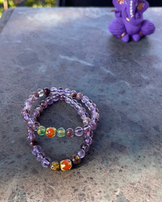 Bracelet en Super Seven – Élévation, intuition & énergie cristalline