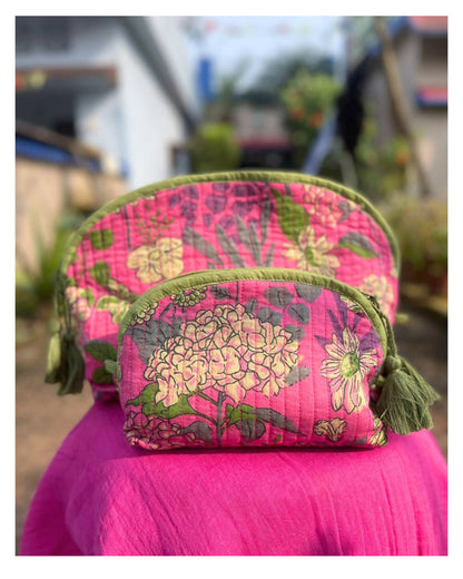 Trousse en coton | Fait main – 4 tailles disponibles PINK JOY