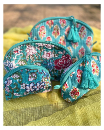 Trousse en coton | Fait main – 4 tailles disponibles BLEU BLISS