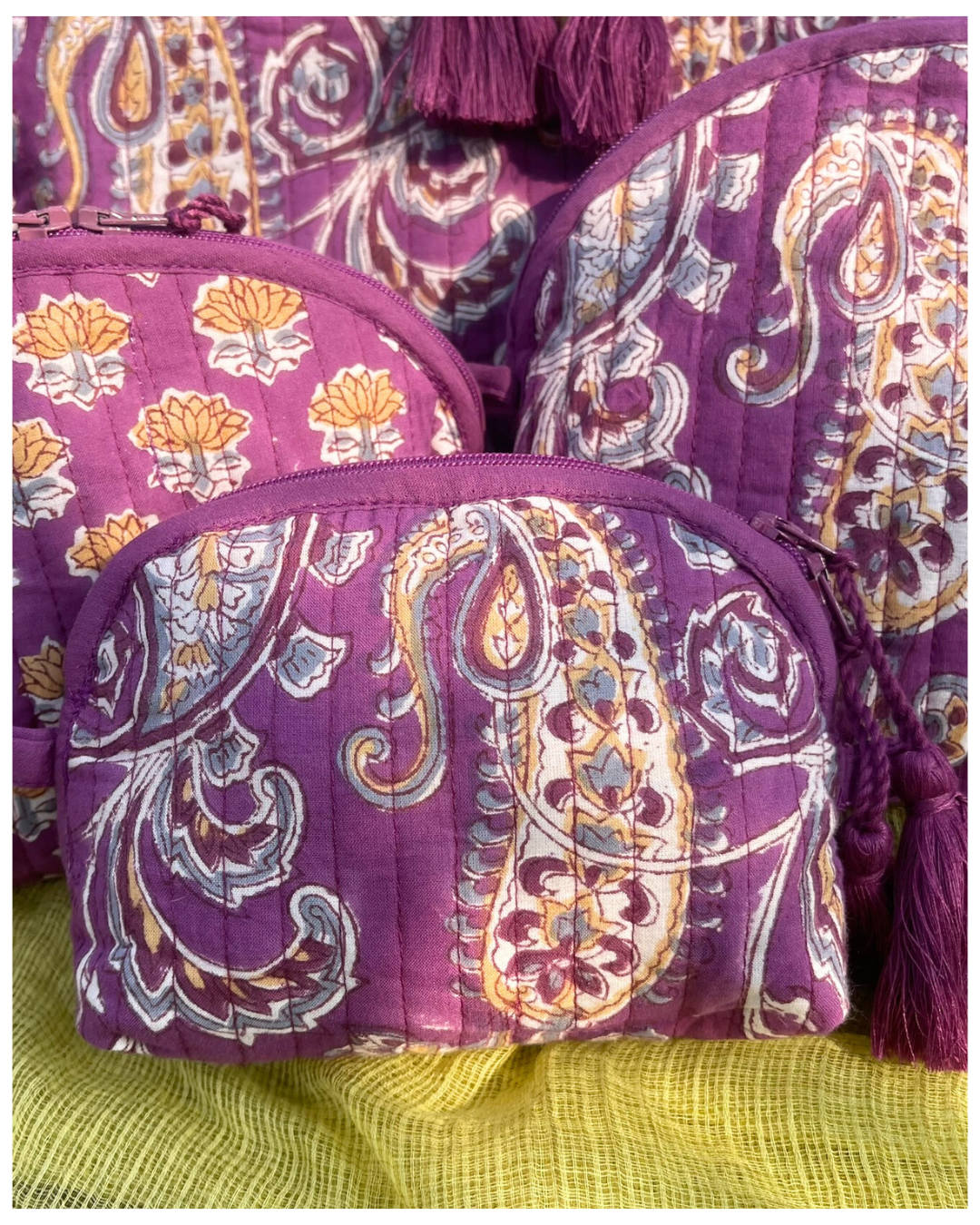 Trousse en coton | Fait main – 4 tailles disponibles ROSE AMETHYST