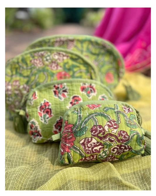 Trousse en coton | Fait main – 4 tailles disponibles GREEN SERENE