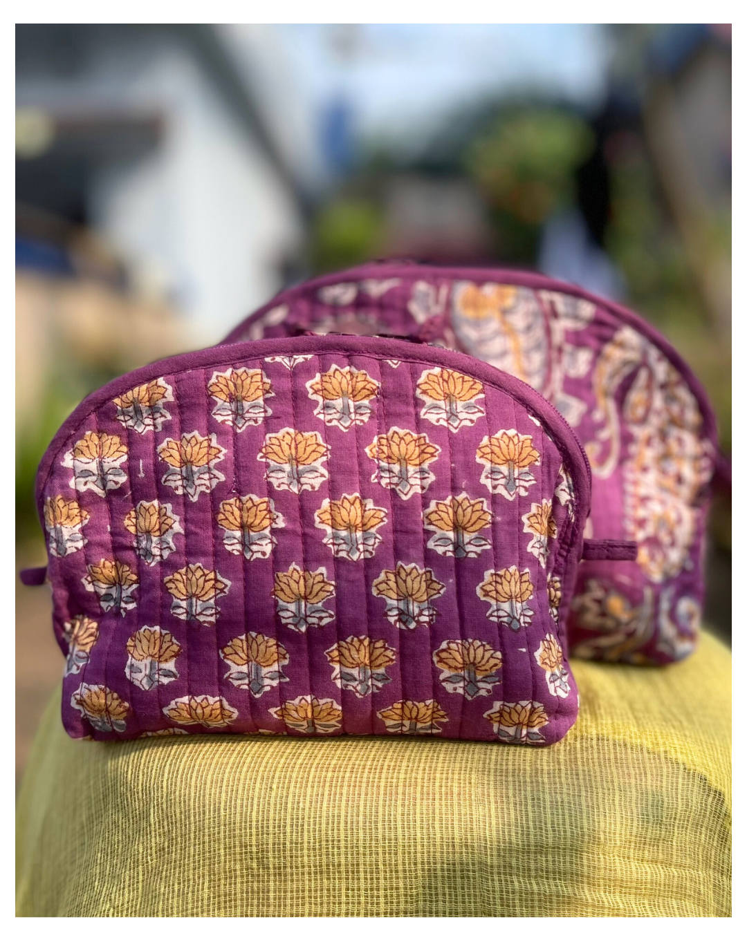 Trousse en coton | Fait main – 4 tailles disponibles ROSE AMETHYST