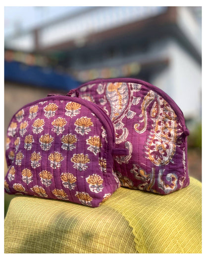 Trousse en coton | Fait main – 4 tailles disponibles ROSE AMETHYST