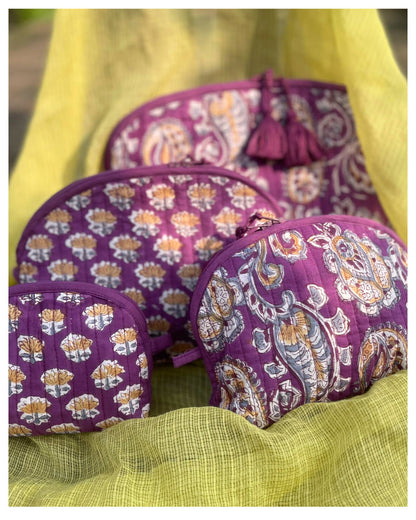Trousse en coton | Fait main – 4 tailles disponibles ROSE AMETHYST