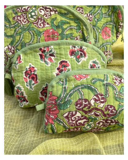 Trousse en coton | Fait main – 4 tailles disponibles GREEN SERENE