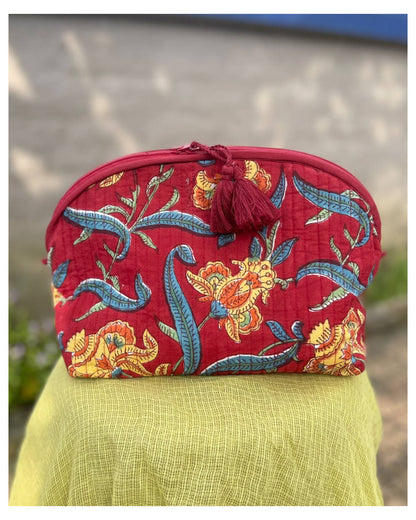 Trousse en coton | Fait main – 4 tailles disponibles ROUGE COQUELICOT