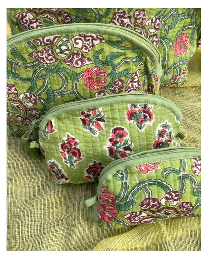 Trousse en coton | Fait main – 4 tailles disponibles GREEN SERENE