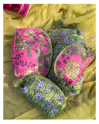 Trousse en coton | Fait main – 4 tailles disponibles PINK JOY