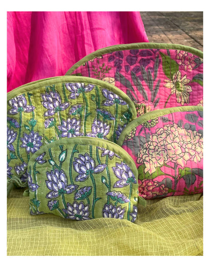 Trousse en coton | Fait main – 4 tailles disponibles PINK JOY