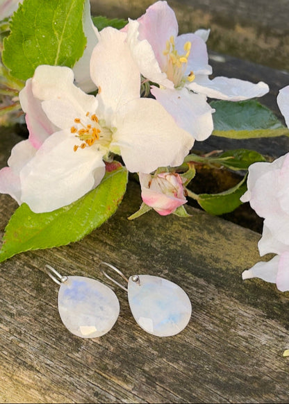 Boucles d'oreilles "Tear drop" en Pierre de lune