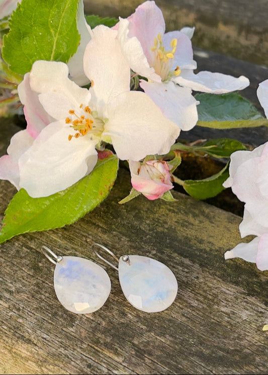 Boucles d'oreilles "Tear drop" en Pierre de lune
