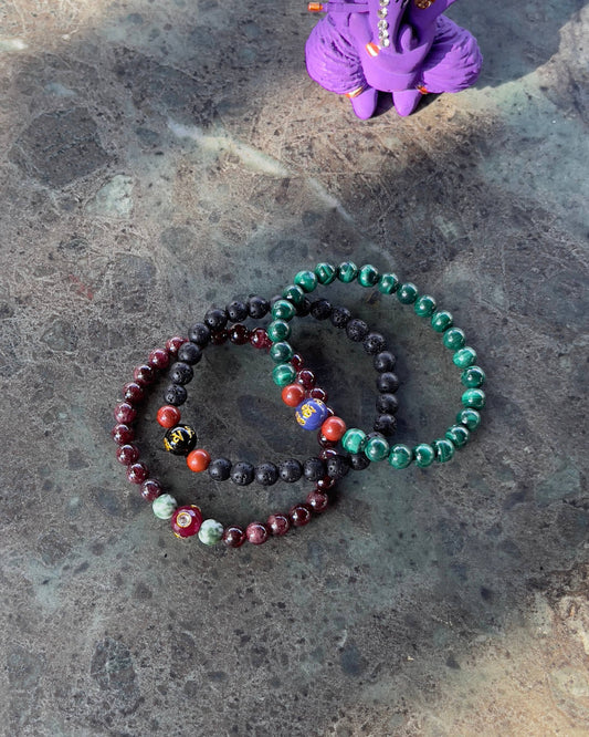 Bracelet en Pierre de Lave – Ancrage & Énergie - 6mm