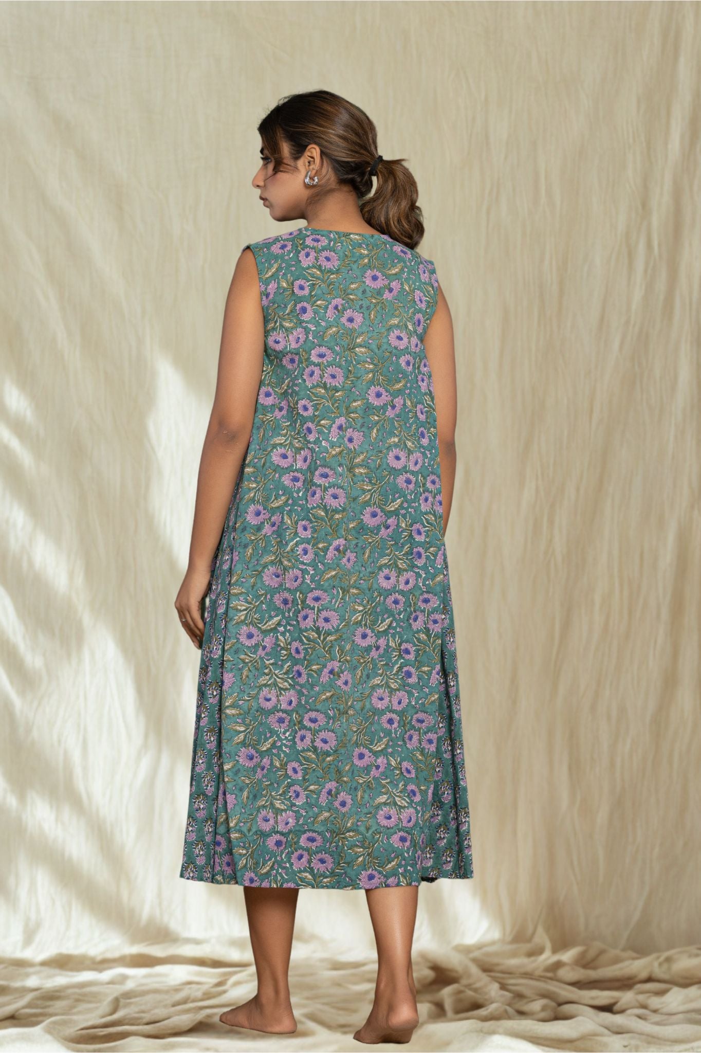 "Serenity Blue" Long Floral Dress