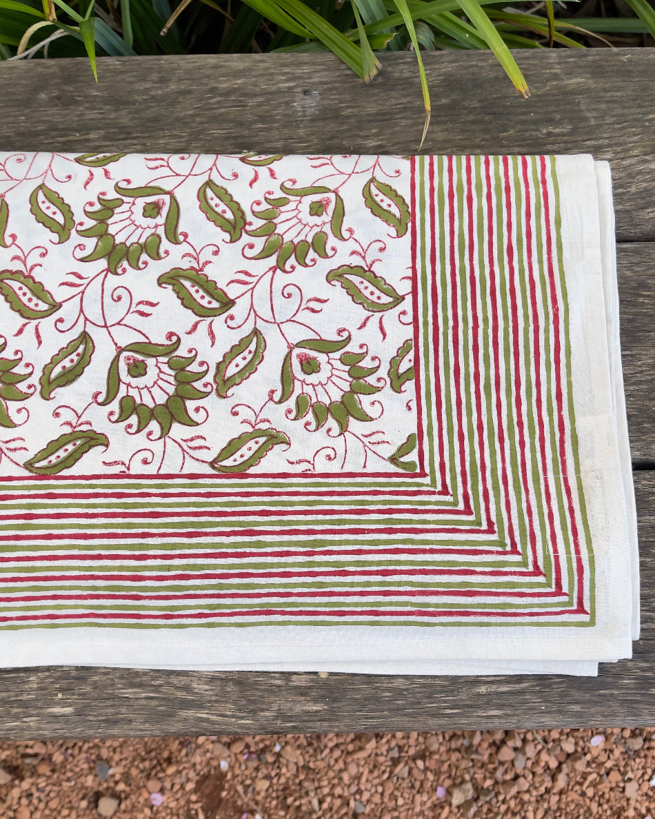 Cotton Tablecloth "Jaipur Blue" Handmade
