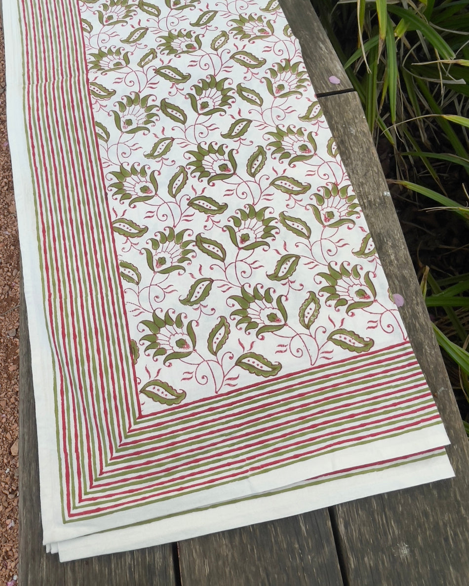 Cotton Tablecloth "Jaipur Blue" Handmade