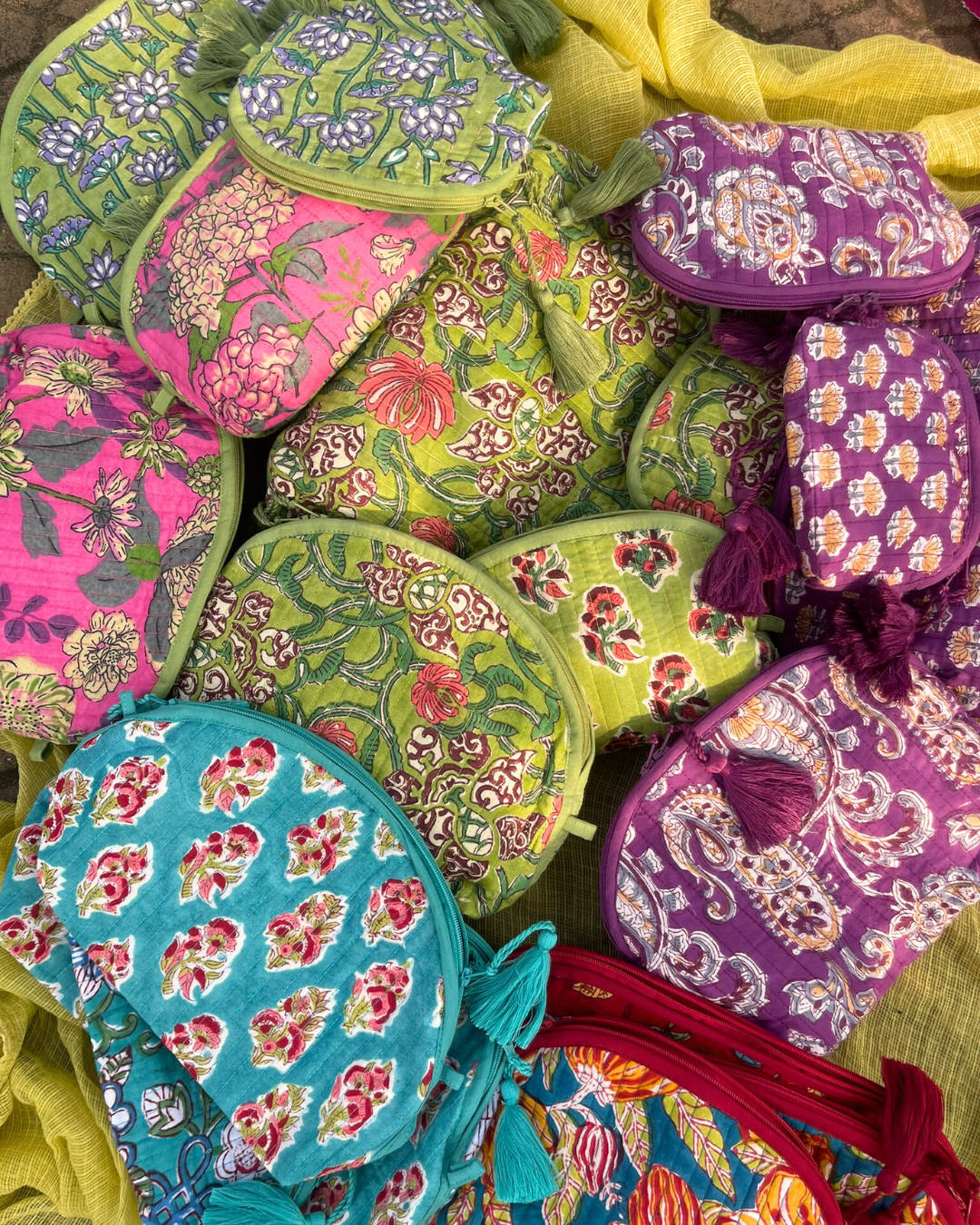 Trousse en coton | Fait main – 4 tailles disponibles GREEN SERENE