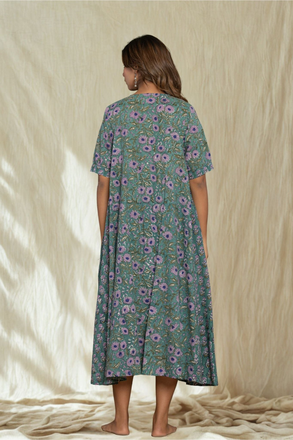 "Serenity Blue" Long Floral Dress