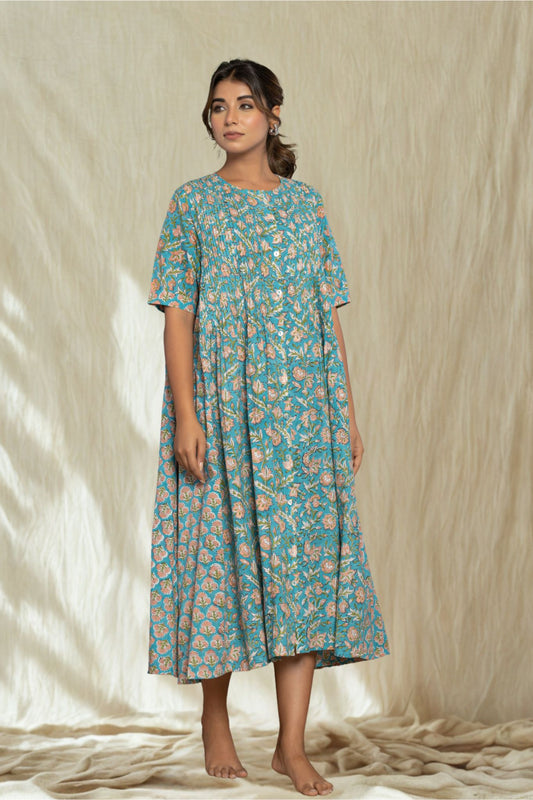 Robe longue "Pema" - manches courtes