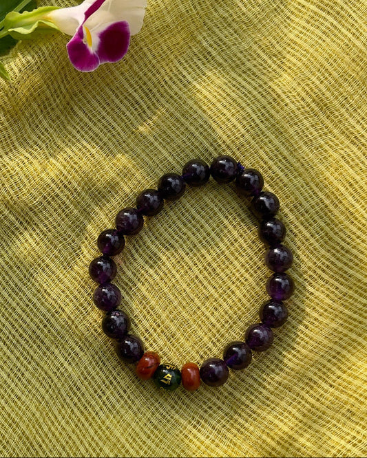 Bracelet en Améthyste – Intuition, Paix intérieure et Équilibre - 8mm