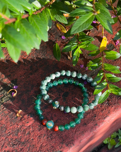 Bracelet en Onyx Vert – Équilibre & Ancrage