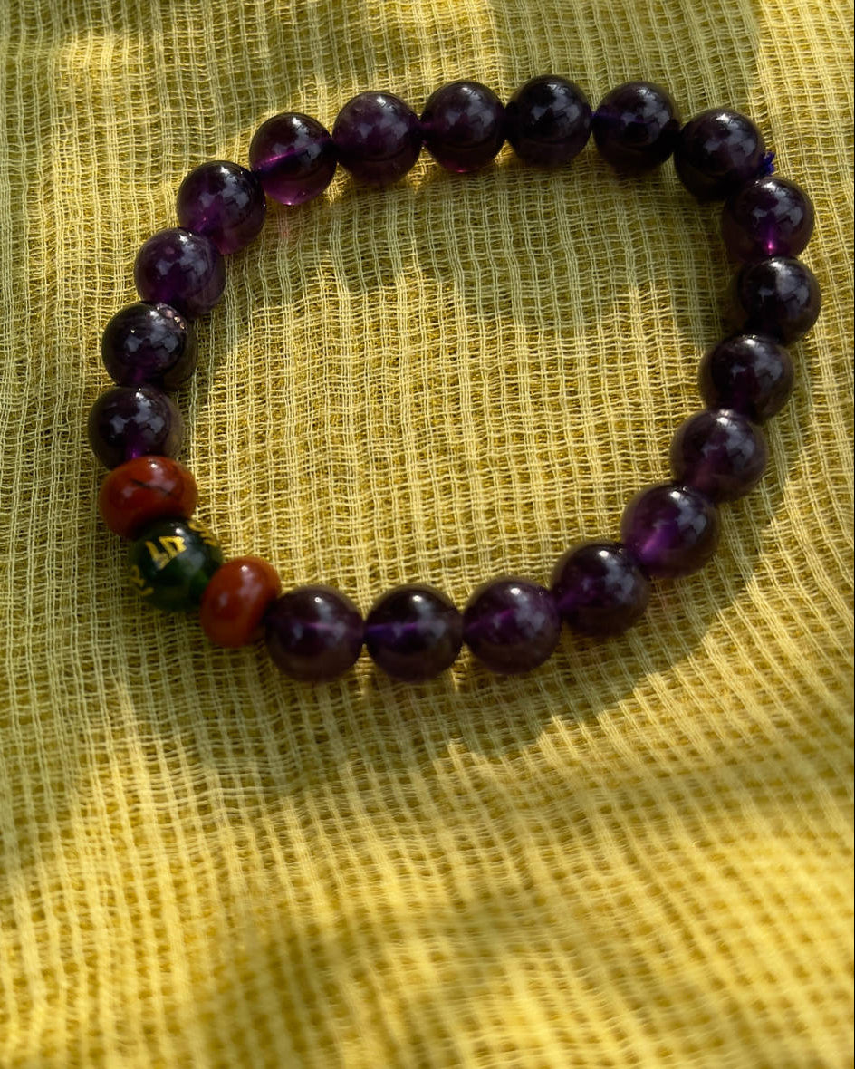 Bracelet en Améthyste – Intuition, Paix intérieure et Équilibre - 8mm