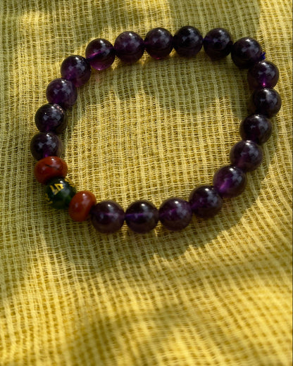 Bracelet en Améthyste – Intuition, Paix intérieure et Équilibre - 8mm