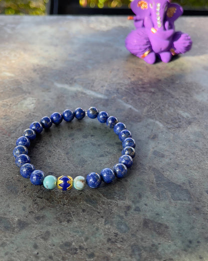 Bracelet en Lapis Lazuli – Sagesse, Confiance et Harmonie Intérieure