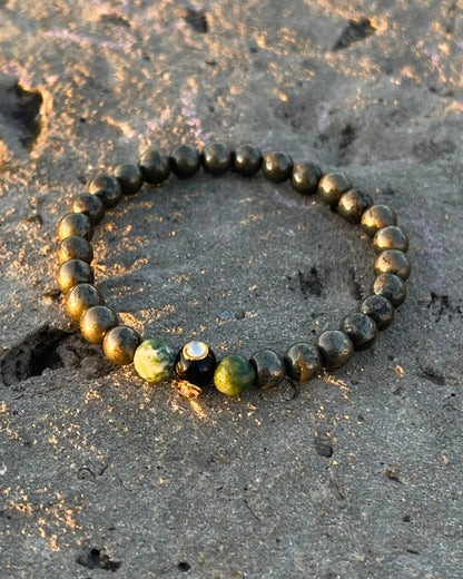 Bracelet en Pyrite – Protection, Assurance et Clarté mentale – 6 mm