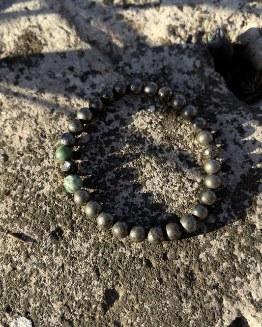 Bracelet en Pyrite – Protection, Assurance et Clarté mentale – 6 mm