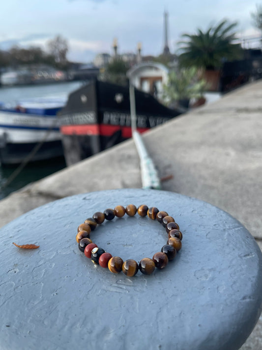 Bracelet en Œil de Tigre Bleu – Protection, Intuition et Sérénité – 8 mm