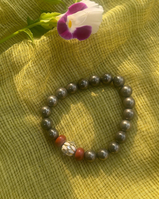 Bracelet en Pyrite – Protection, Force intérieure et Clarté mentale 8mm