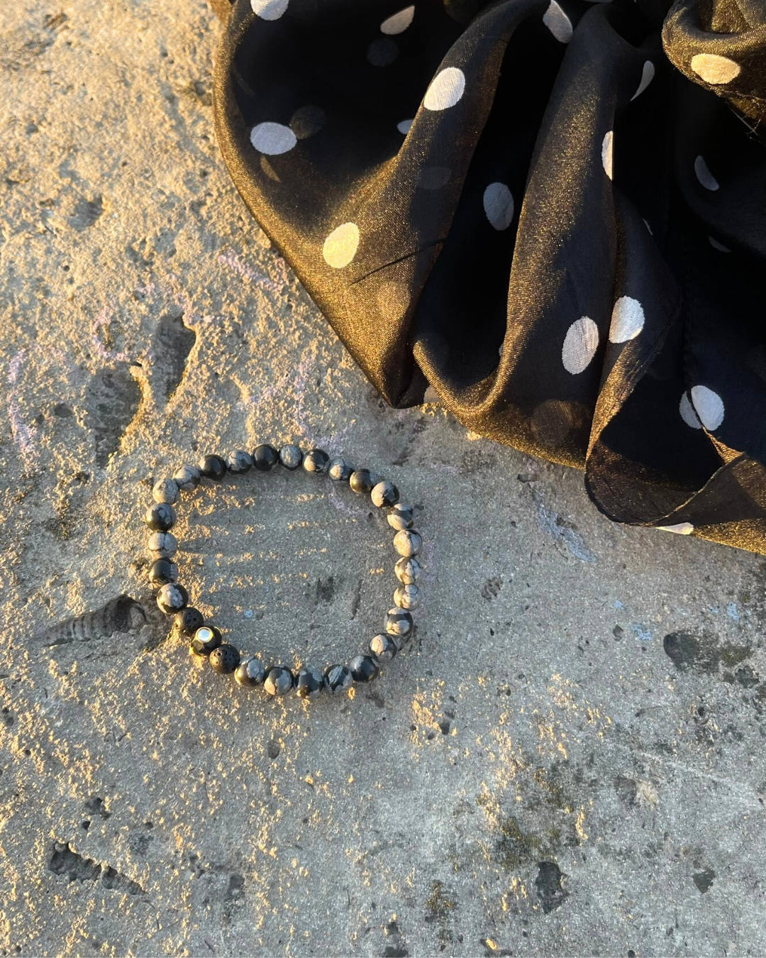 Bracelet en Obsidienne Neige – Protection, Ancrage et Clarté intérieure – 6 mm