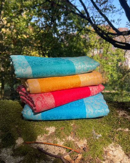 Foulard Rouge LUMIERE 70×190 - Laine et soie