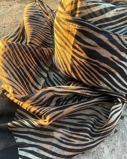 Foulard en Soie – Doux et Léger - Motif Zèbre Soft