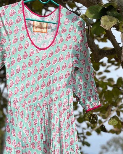 Robe bohème évasée en coton imprimé floral – Provençal